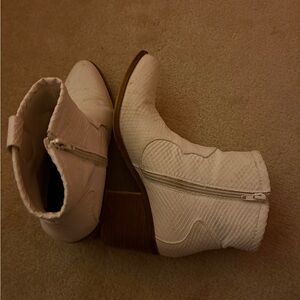 Stylish White Ankle Boots